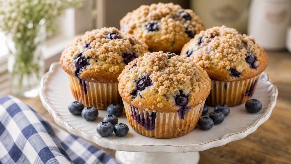 Fresh baked muffins cooling